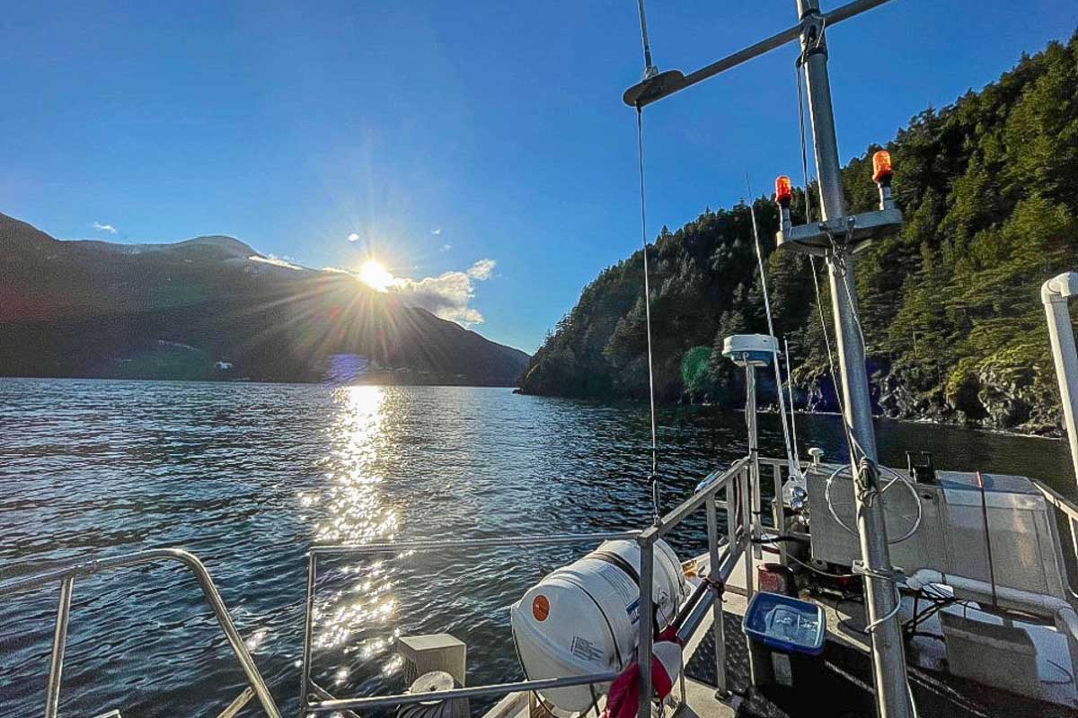 A a boat tour in Howe Sound, Vancouver