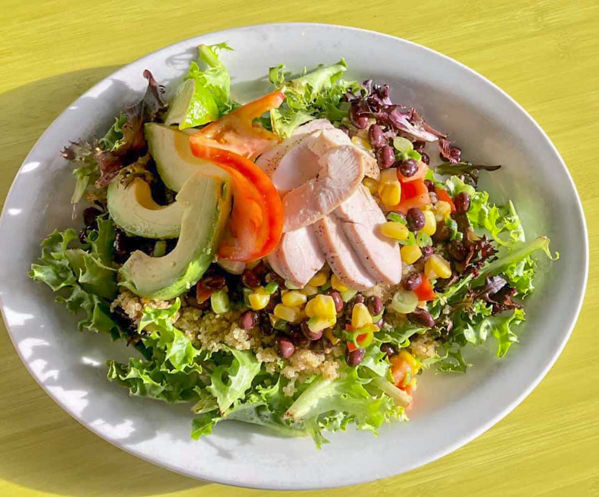 A salad at The Summit Cafe