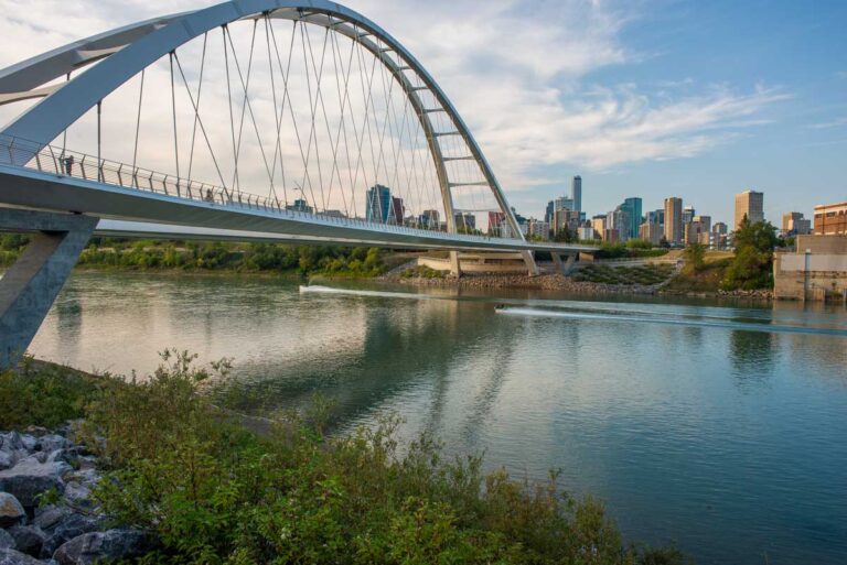 A bridge in downtown Edmonton, Canada