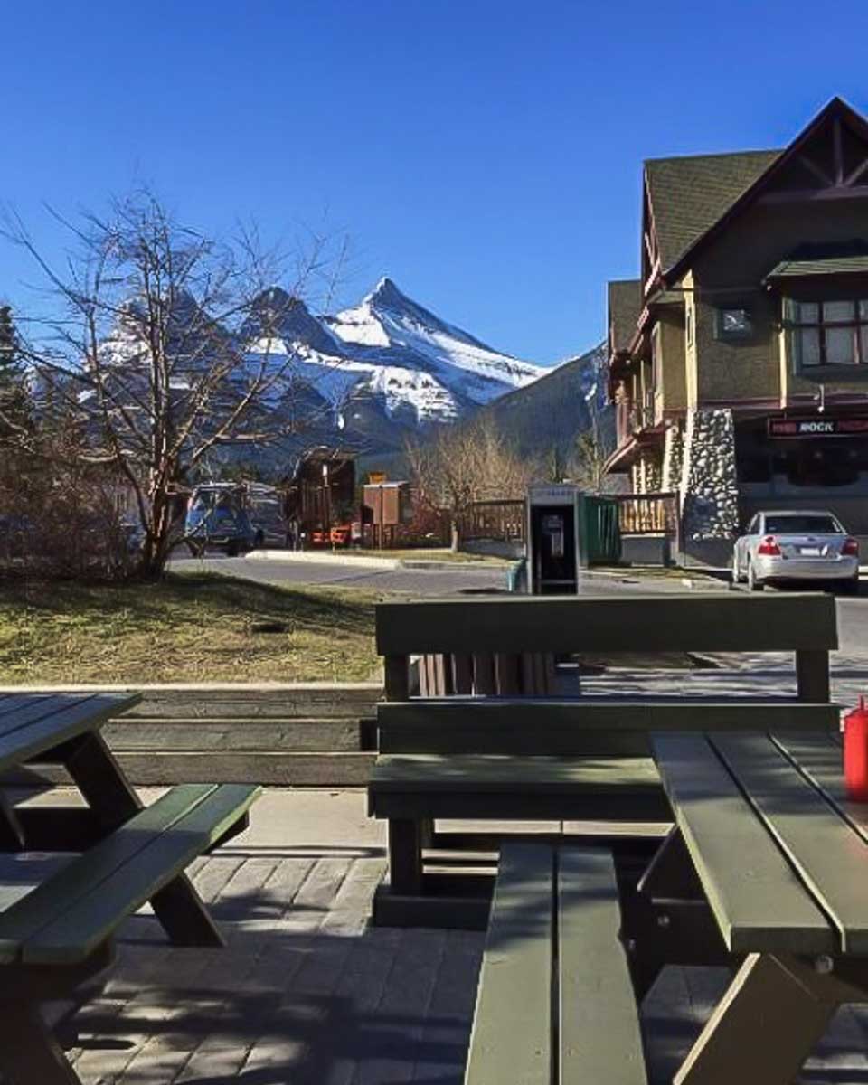 The Summit Cafe in Canmore view from patio
