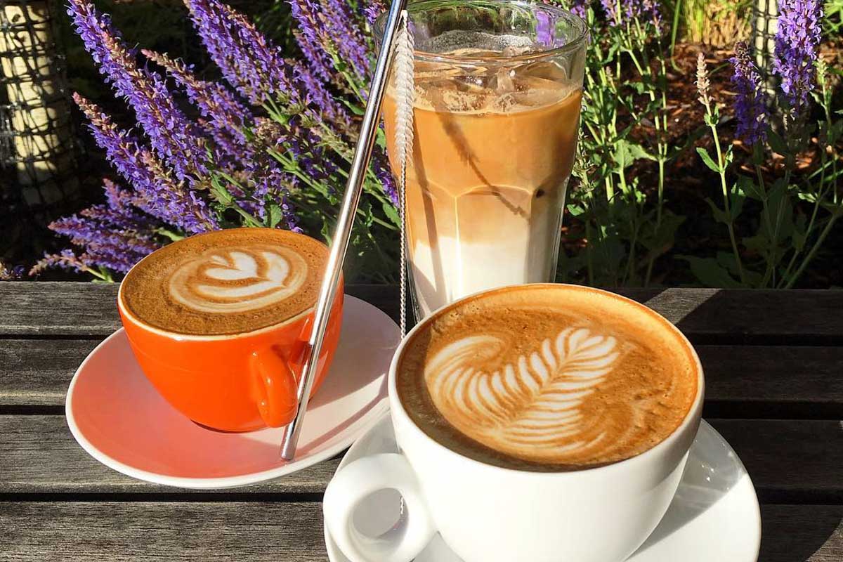 A range of coffees at Whitebark Cafe in Banff