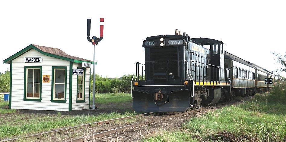 a train at Alberta Prairie Railways in Stettler