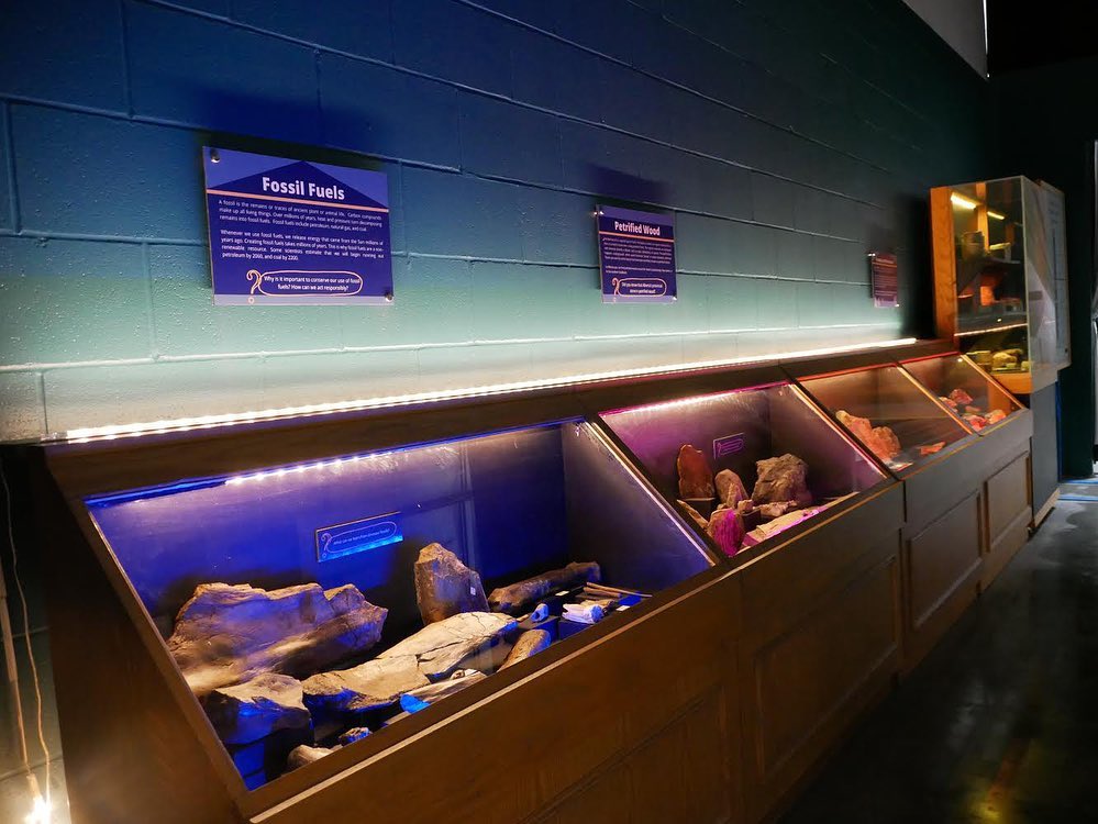 an exhibit about fossil fuels in the Canadian Energy Museum in Leduc