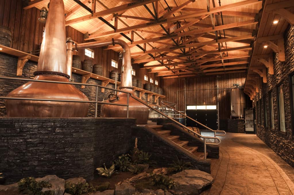 the inside of Shelter Point Distillery