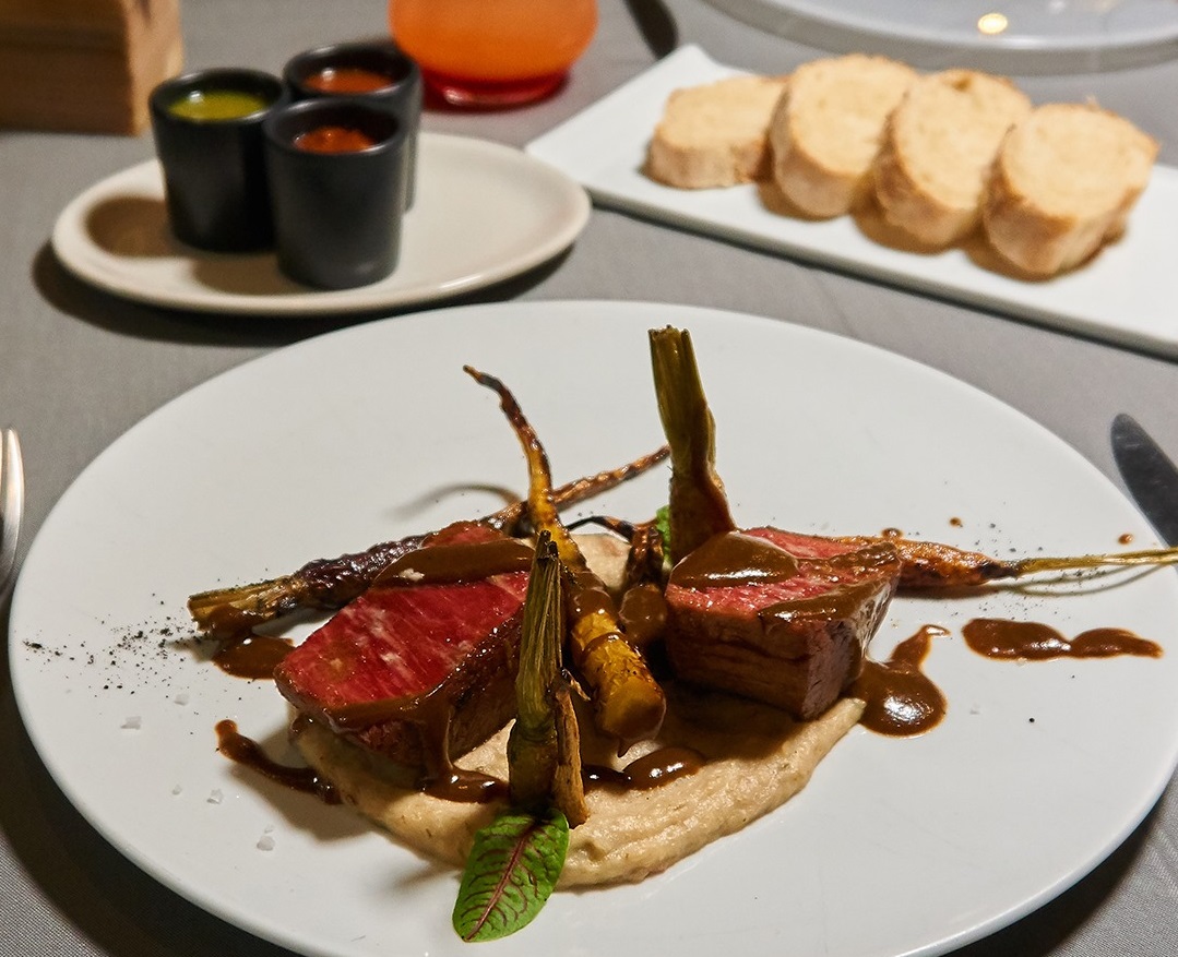 a dish from Entre Tierra restaurant in Puebla, Mexico