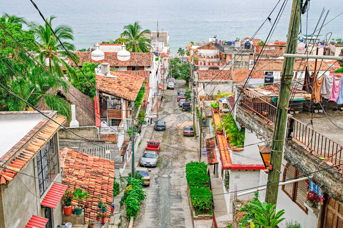 City street in Puerto Vallarta, Mexico