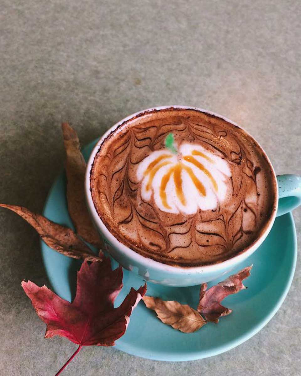 A coffee at Pulp Fiction Coffee House 