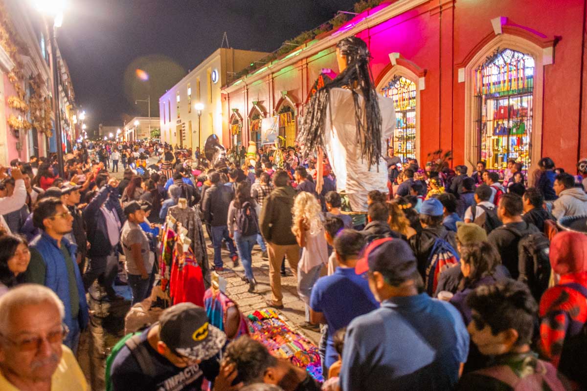 A group of people party in Oaxaca, Mexico
