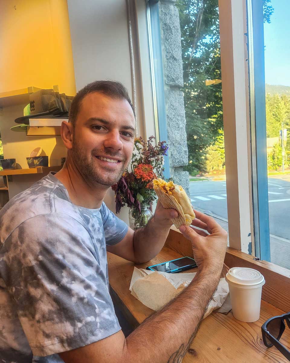 A sandwich at Mount Currie Coffee Company