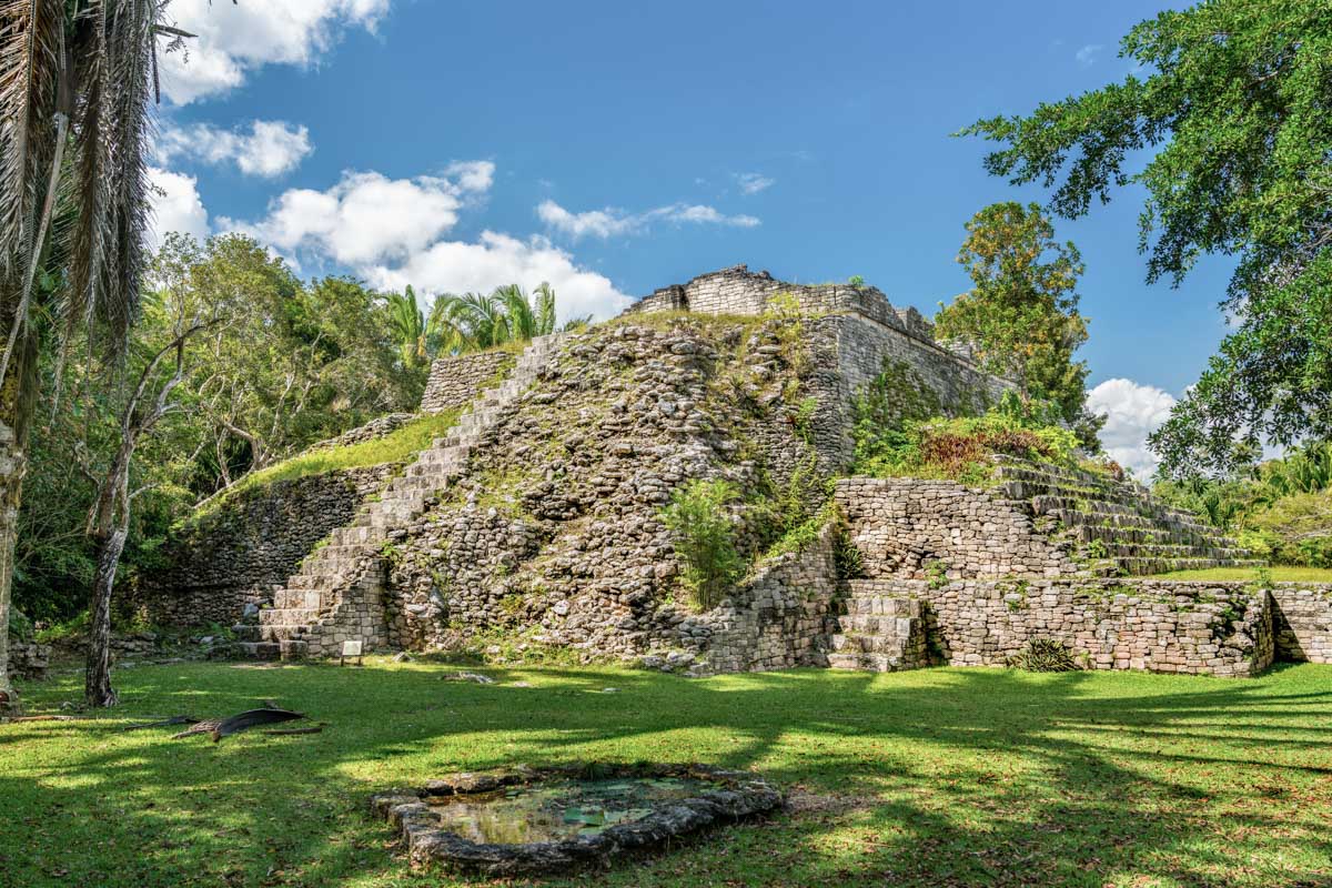 A temple at the Kohunlich Ruins, Bacalar
