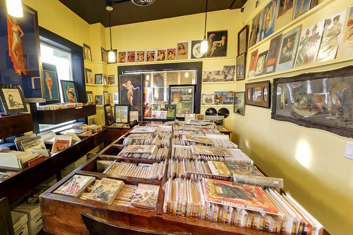 Pulp Fiction Coffee House collection of books