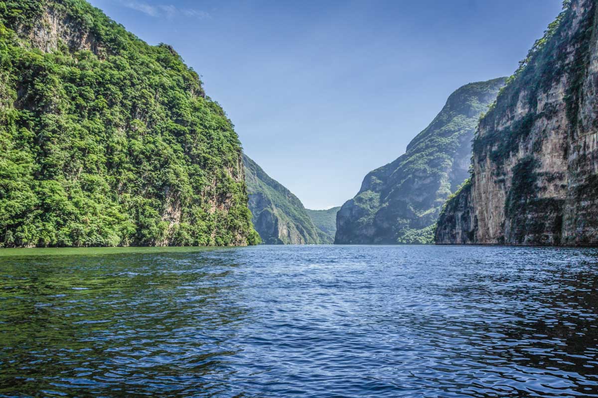 Sumidero Canyon on a beautiful day in Chiapas, Mexico