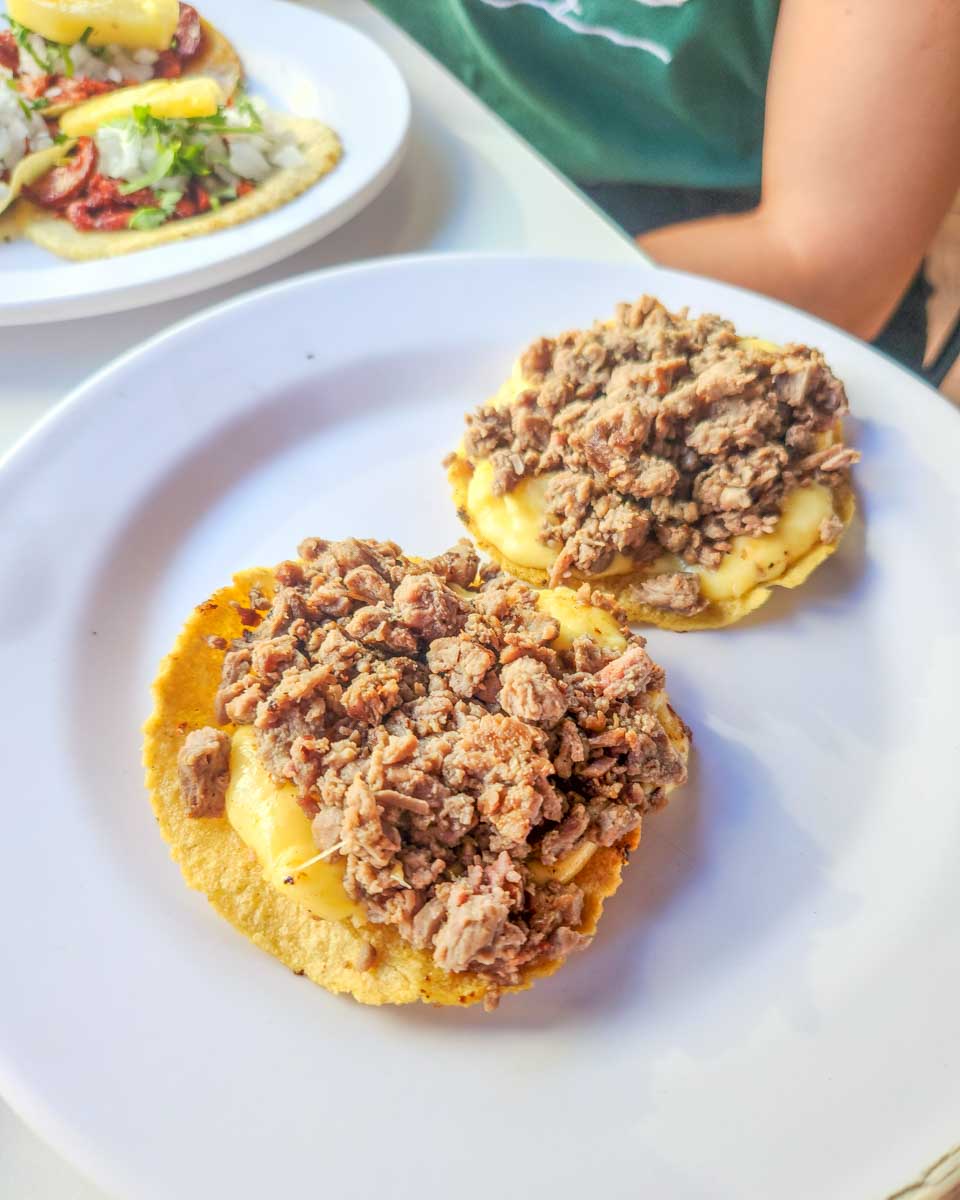 Tacos on a food tour in Cancun, Mexico