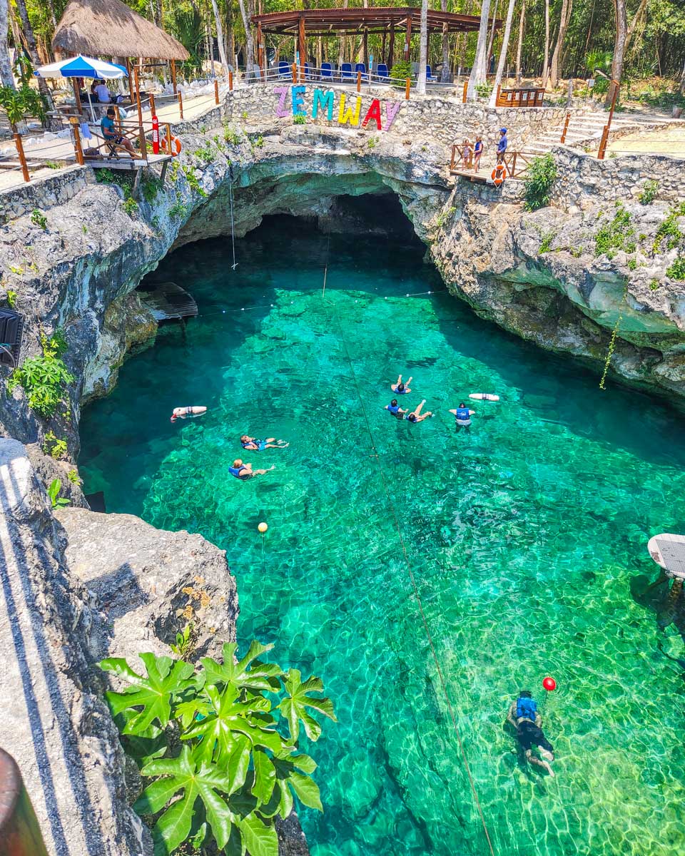 View of Zemway Cenote in Mexico