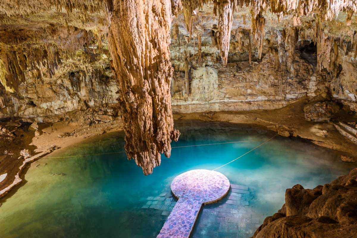 Cenote Suytun at Valladolid, Yucatan - Mexico