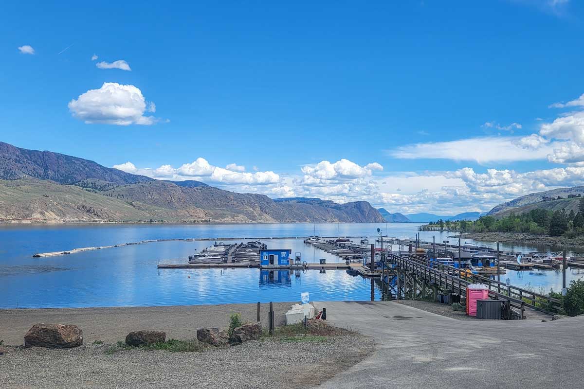 A dock on Kamloops Lake, BC