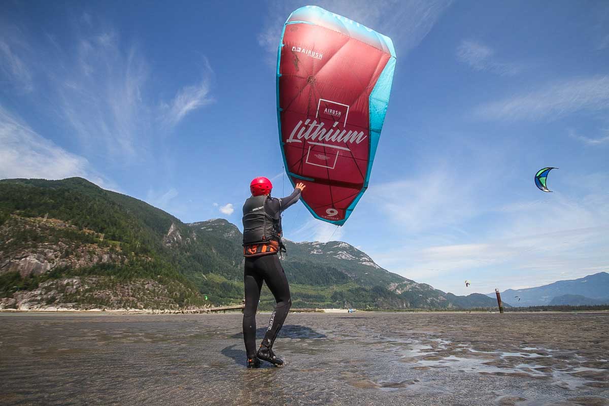 Aerial Kiteboarding lesson in Squamish, BC