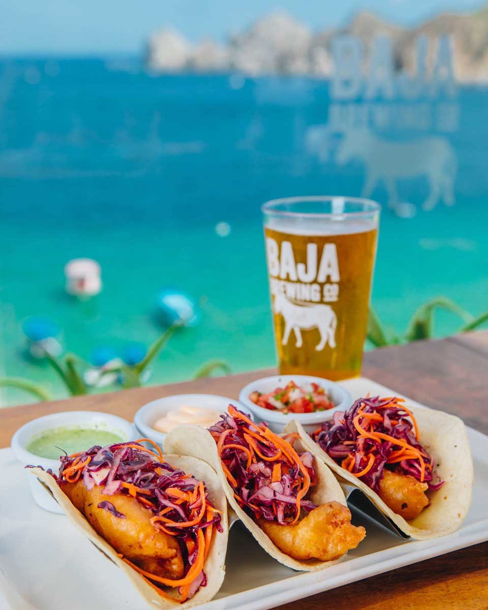 Baja brewing tacos and beer in Cabo San Lucas