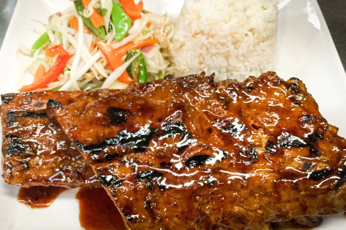 Barbeque at Bamboo Beach Fusion Grille in Vernon, Canada