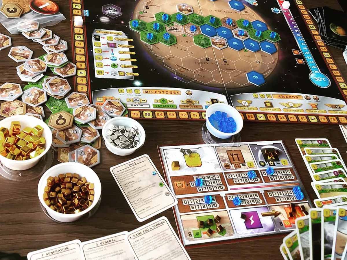 Board game at The Boarding House in Vernon, Canada