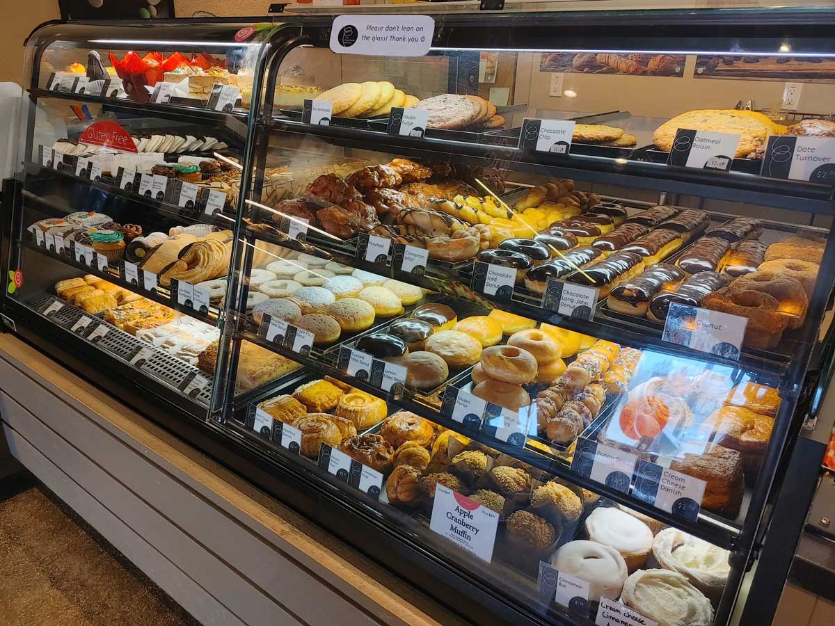 Bread display at The Invermere Bakery in Invermere, Canada