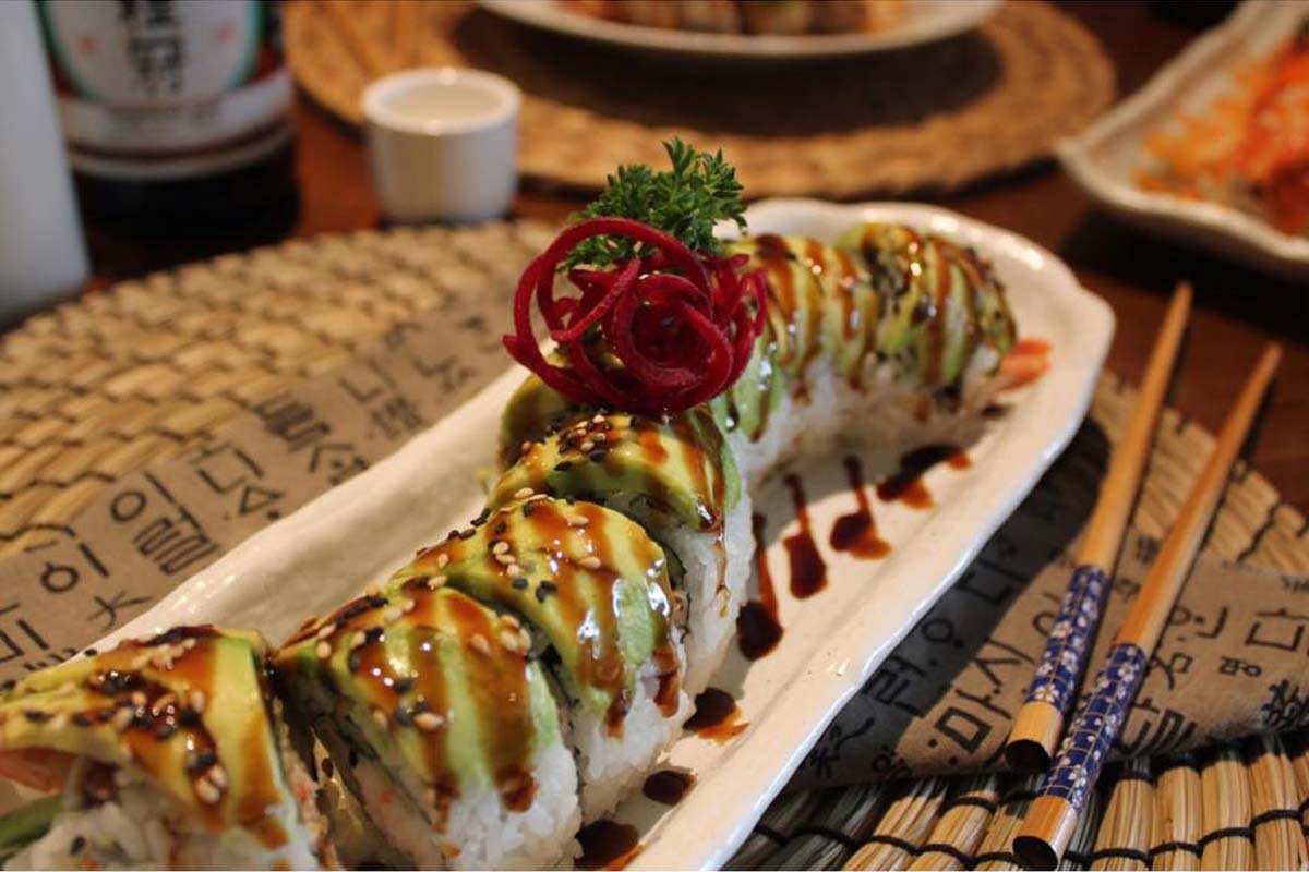 Sushi at Wasabi Japanese Restaurant in Vernon, Canada