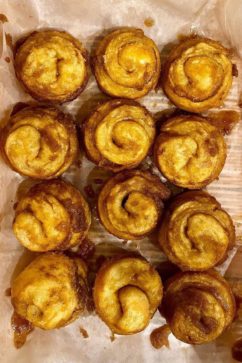 Cinnamon Roll Buns at SnowDome Coffee Bar in Jasper, Canada