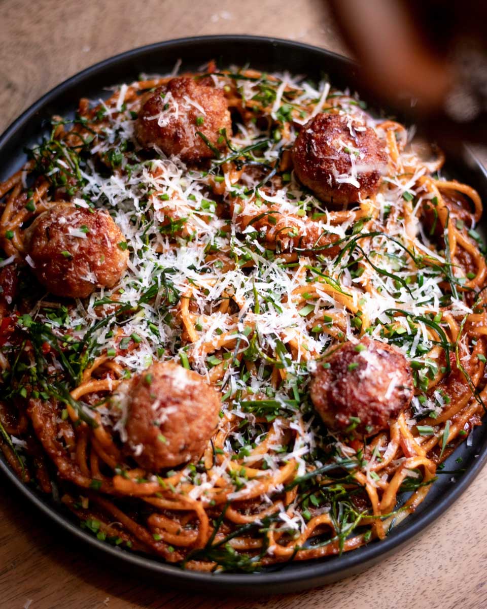 A pasta dish at Los Danzantes Oaxaca