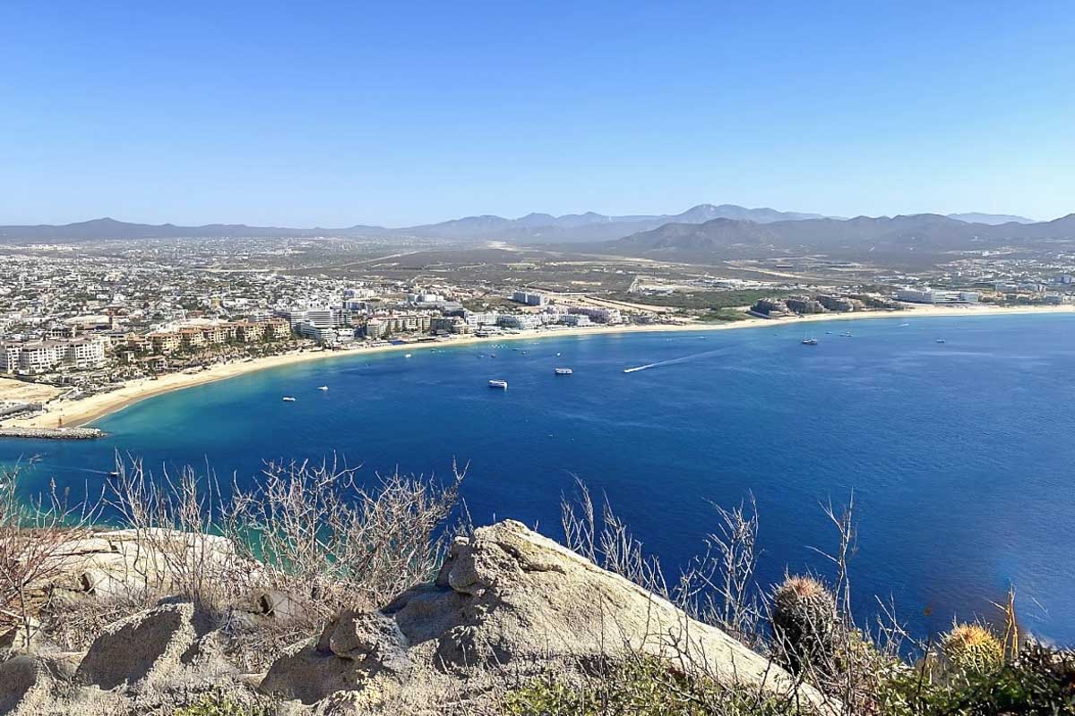 The view of Cabo San Lucas from  Mount Solmar  in Mexico 