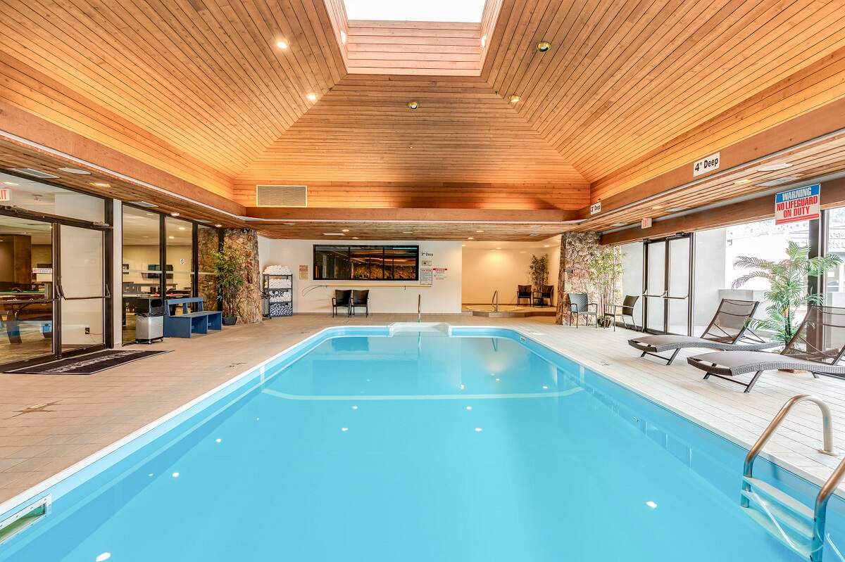 the indoor pool at The Thompson Hotel in Kamloops, BC