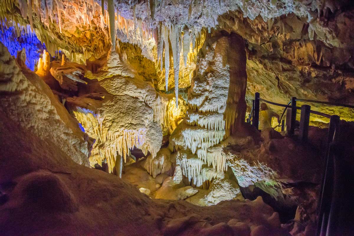 The inside of Ngilgi Cave near Busselton, Australia