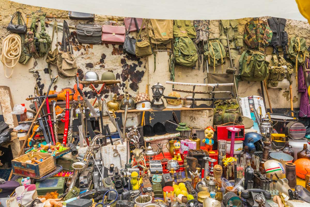 A stall at the San Alejo Handicraft Market , Medellin, Colombia
