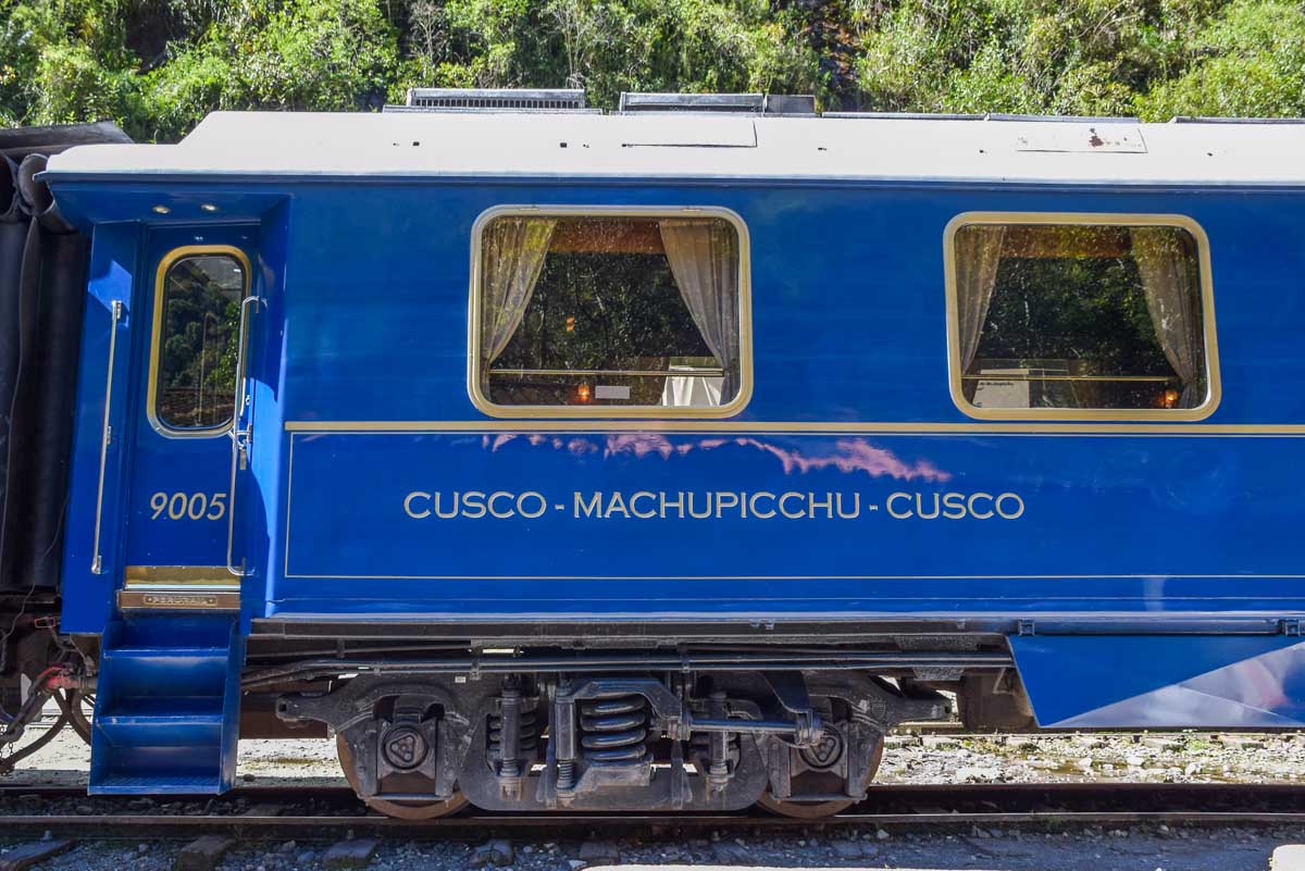 The train the heads to Machu Picchu, Peru