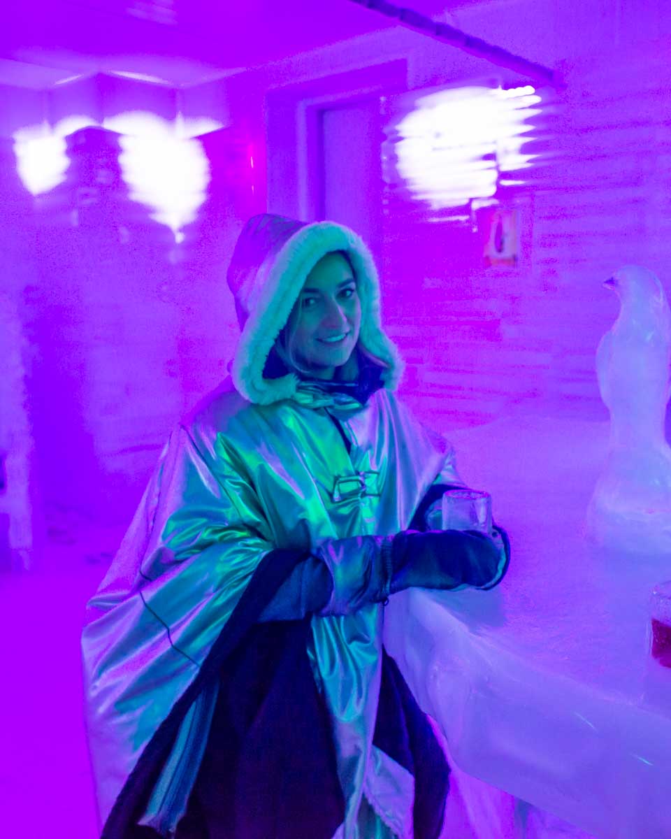 Bailey at the Isla Mujeres Ice Bar 