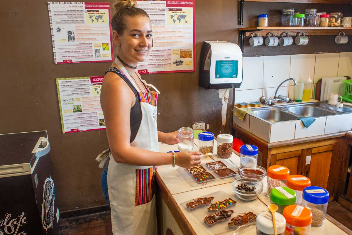 Making chocolate at the Chocolate Museo