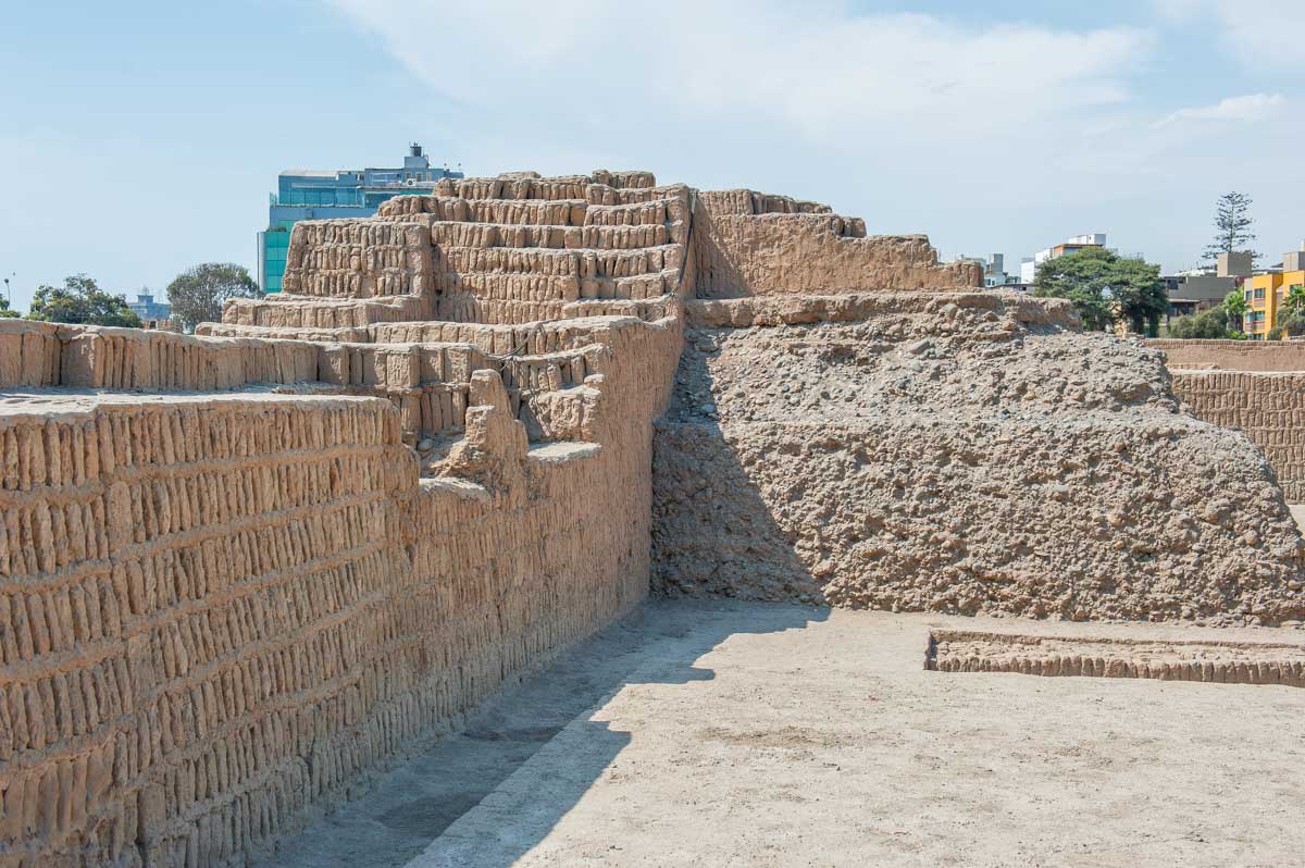 Huaca Pucllana Ruins in downtown Lima, Peru