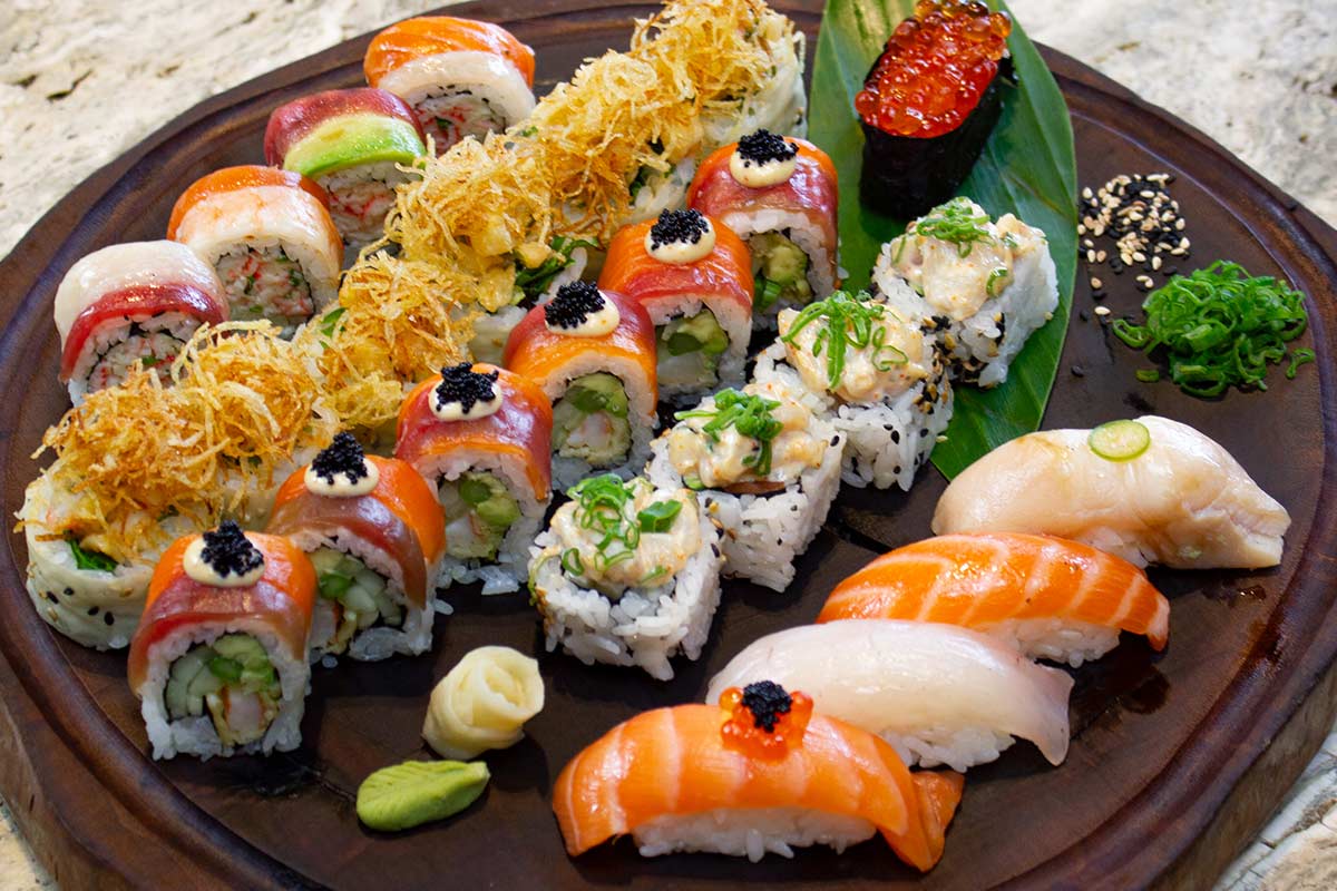 Sushi from KAI in Cancun, Mexico