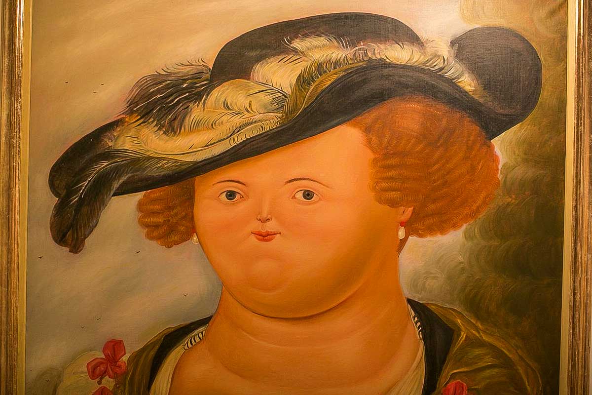 A painting by Botero at Museo de Antioquia in Medellin, Colombia
