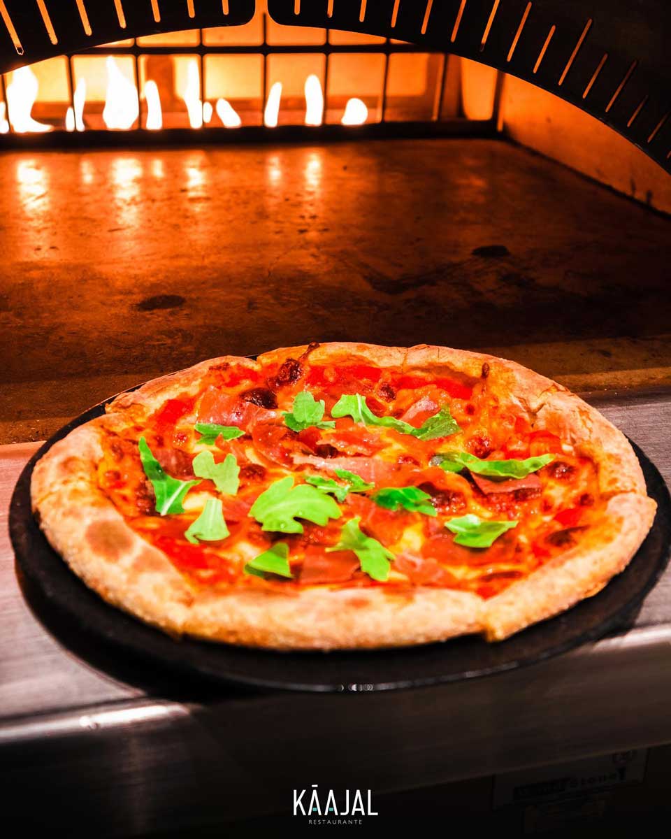 Pizza Margarita from  Restaurante Käajal, in Cancun, Mexico