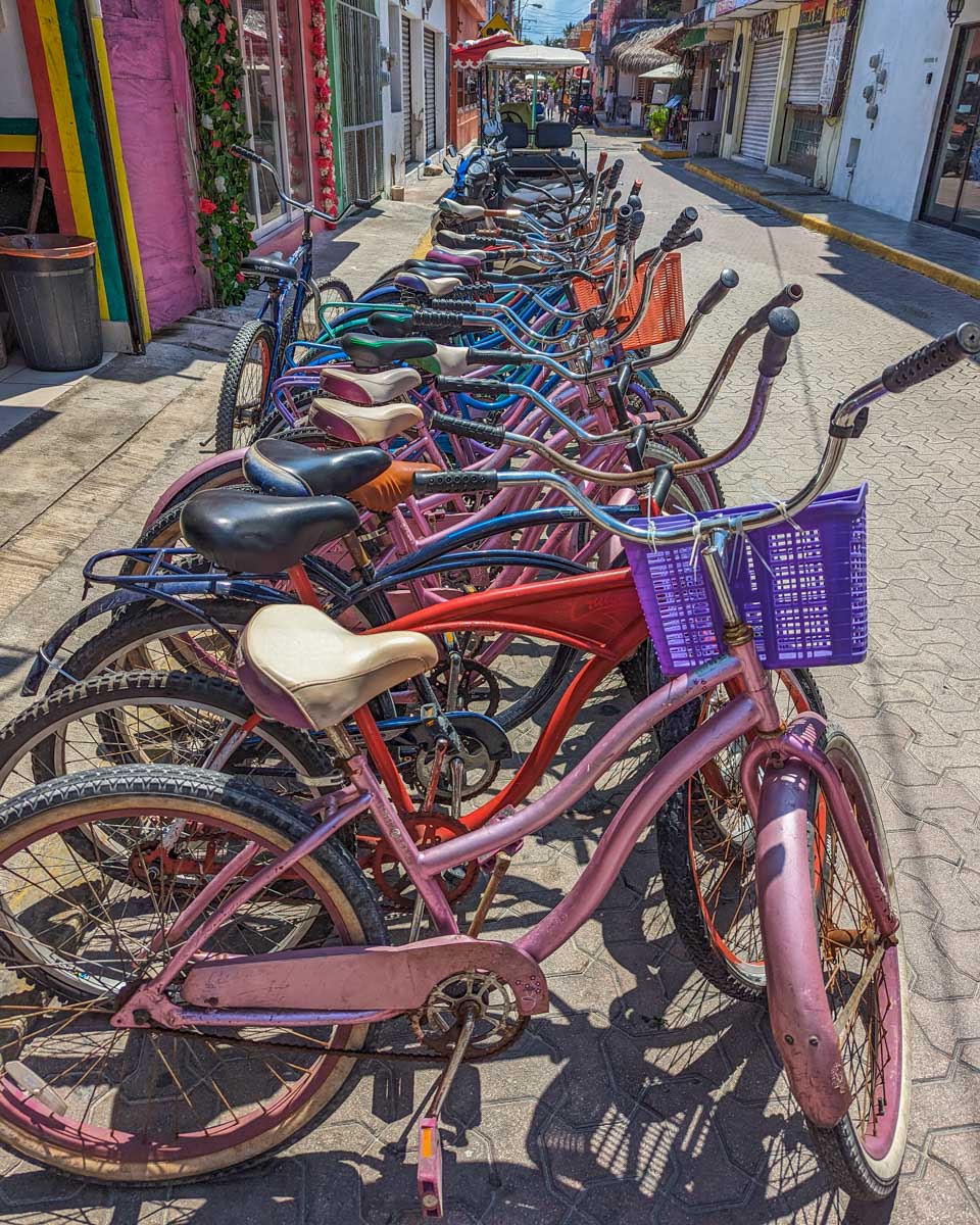Rental bikes on Isla Mujeres Mexico