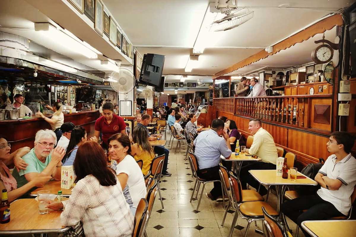 The inside of Salón Málaga in downtown Medellin, Colombia