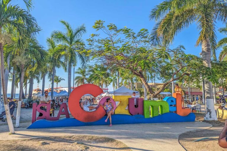 The Cozumel sign in San Miguel de Cozumel, Mexico