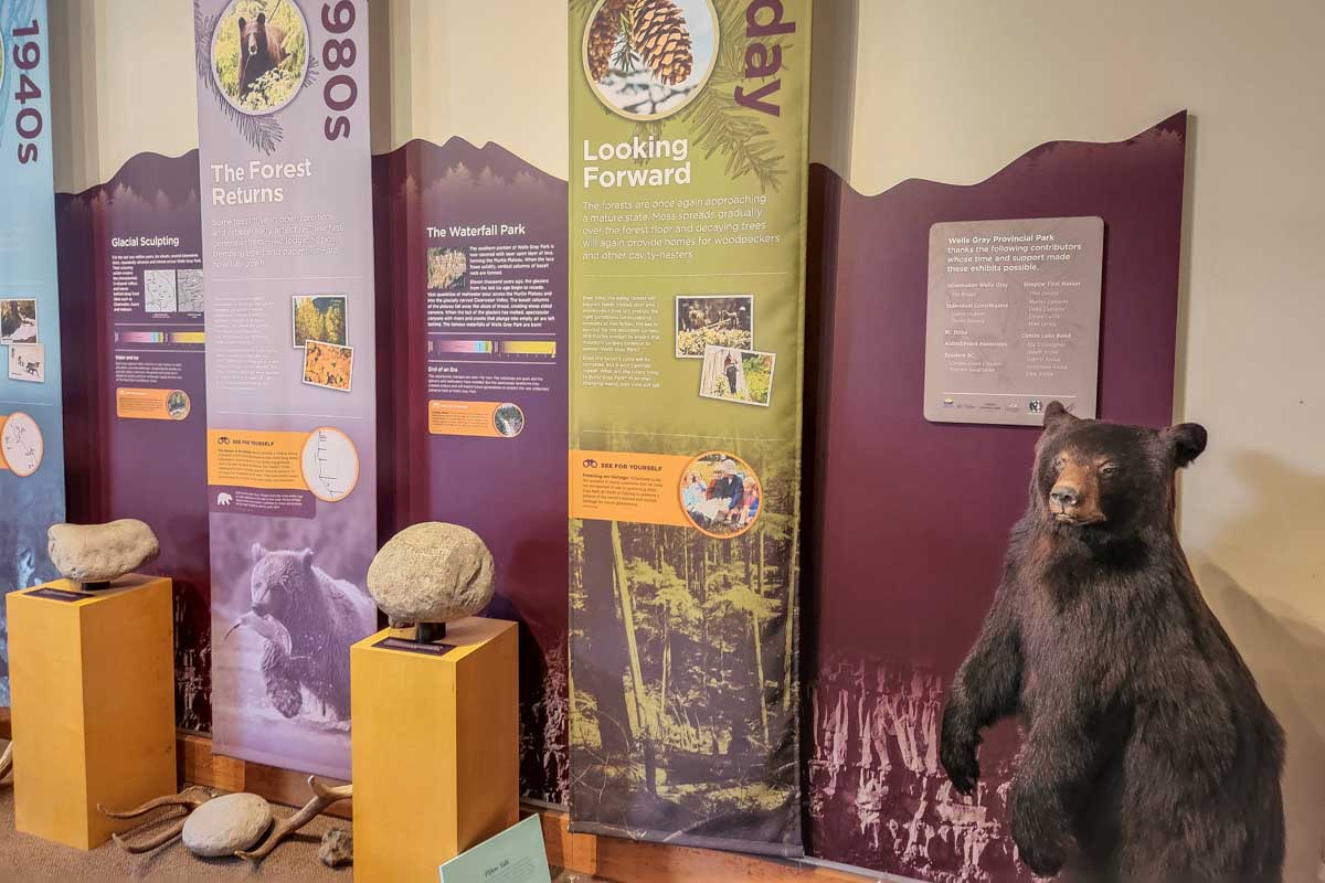 The museum in the Clearwater visitor center, Canada
