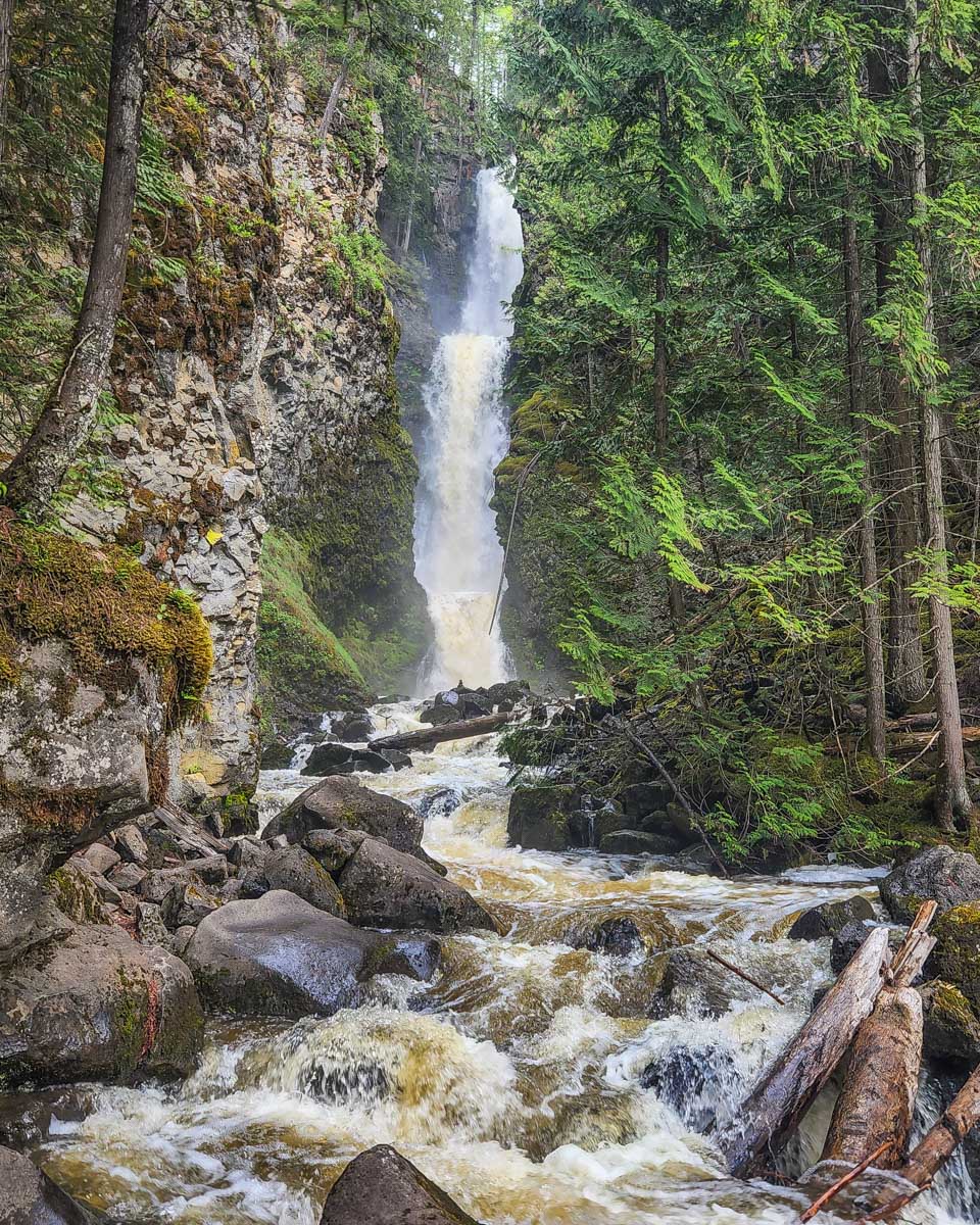 Triple Decker Falls in Wells Gray Provincial Park, Canada