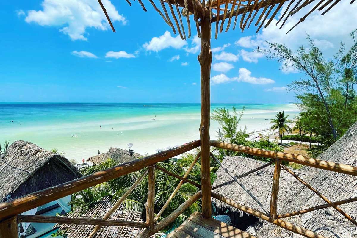 View from ALMA Bar Holbox