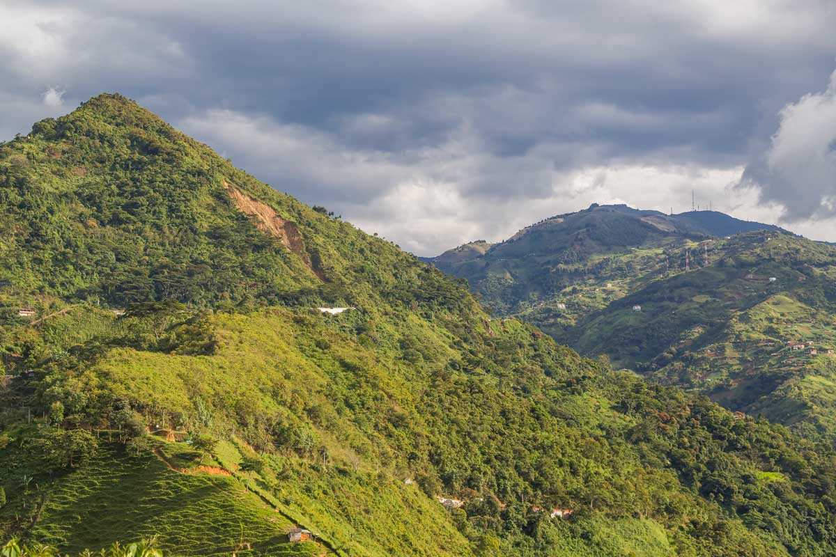 beautiful view while hiking in Medellin, Colombia