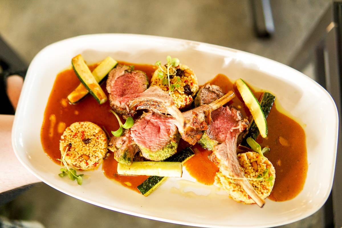 Roaster zucchini and lamb from Provence Marinaside in Yaletown, Vancouver