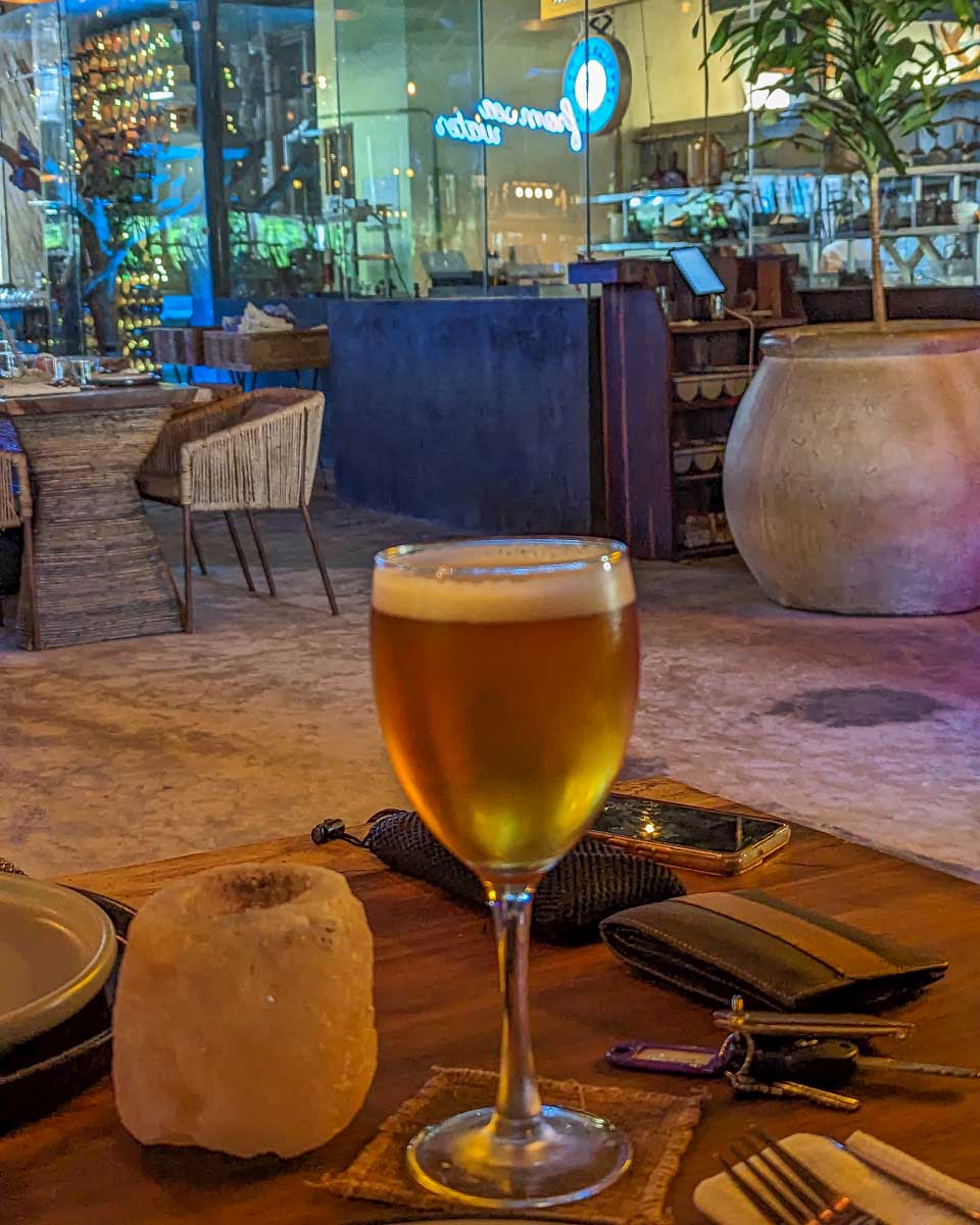 A beer at Cerveceria Tulum