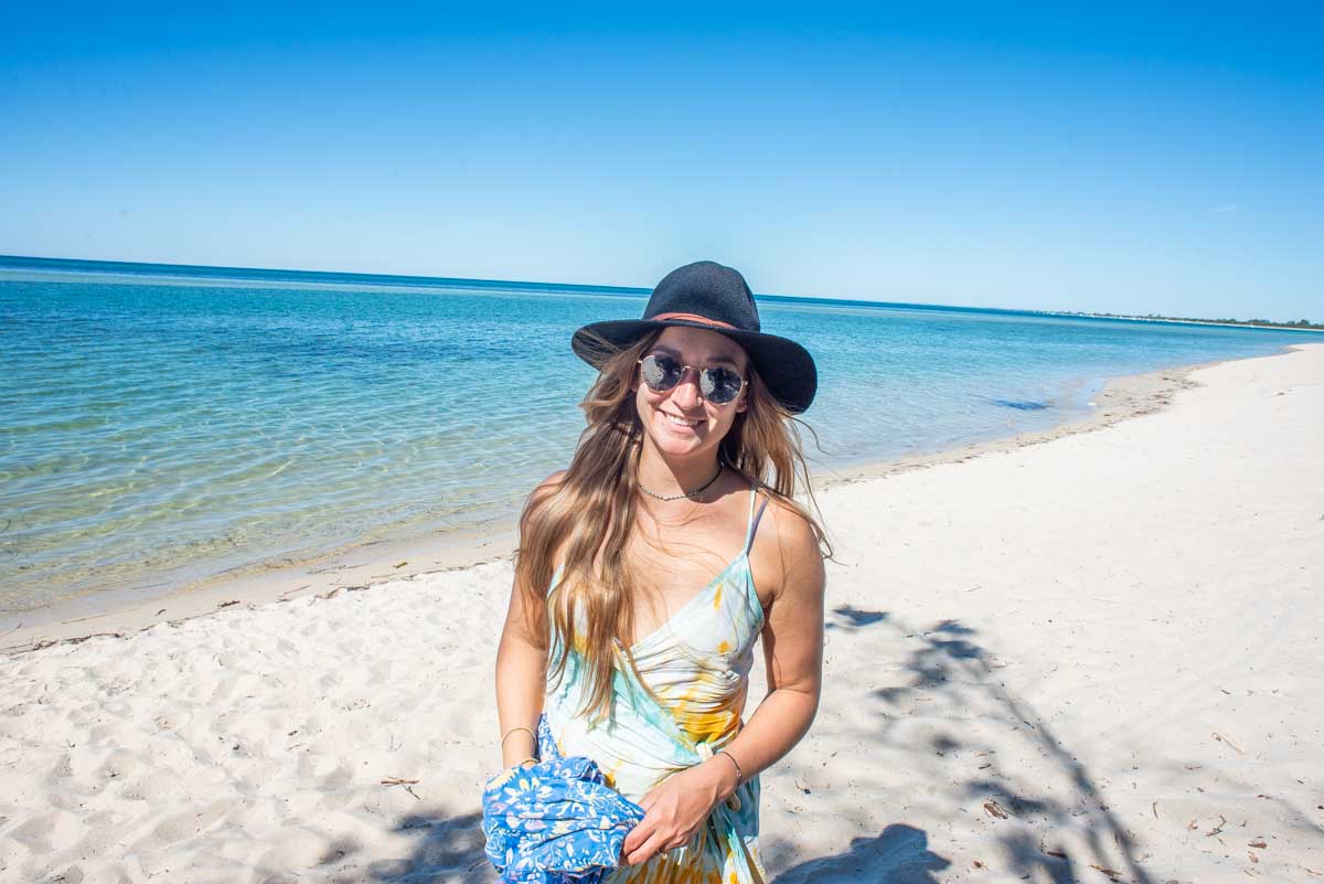 Bailey at a beautiful beach in Dunsborough, Western Australia