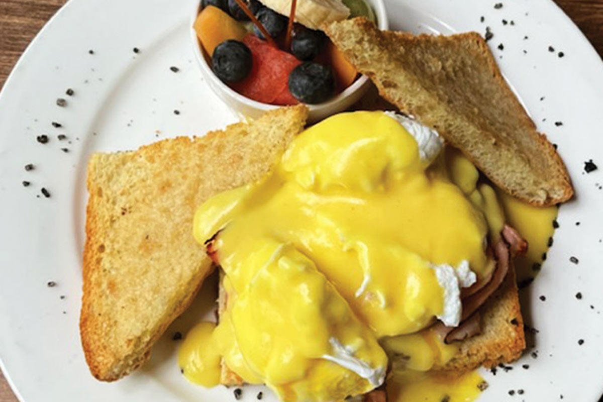 Eggs Benny from Brioche Urban Eatery in Gastown, Canada